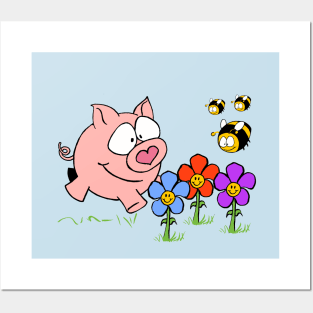 Happy Piggy Posters and Art